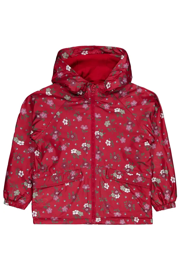 Kız Çocuk Yağmurluk 6-9 Yaş Bordo - Paket