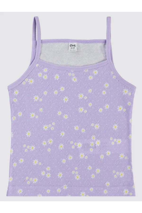 Débardeur fille lilas 2-9 ans - Paquet