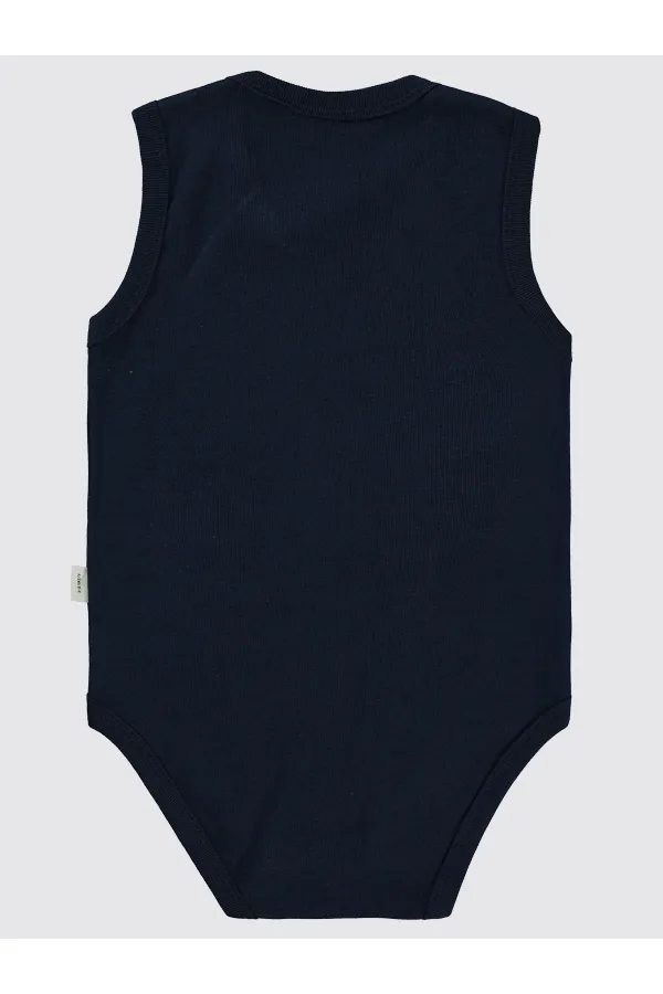 Bebek Çıtçıtlı Badi 0-24 Ay Lacivert - Paket