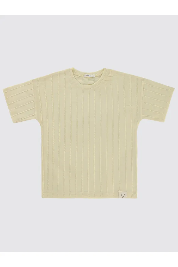 Boys T-Shirt 10-13 Years Old Stone Color - Pack