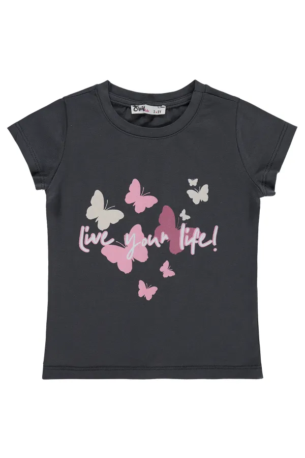 Girls' T-Shirt Km 2-5 Years Anthracite - Package