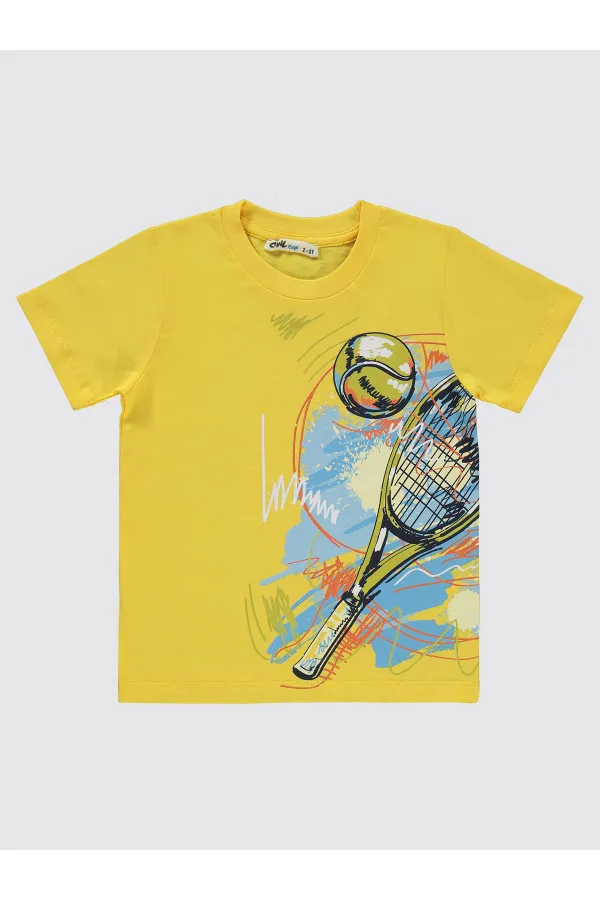 Erkek Çocuk Takım 2-5 Yaş Sarı - Paket