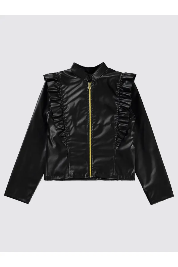 Kız Çocuk Ceket 10-13 Yaş Siyah - Paket