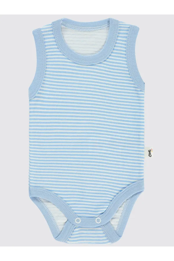 Body bébé à boutons-pression 0-24 mois bleu - Emballage