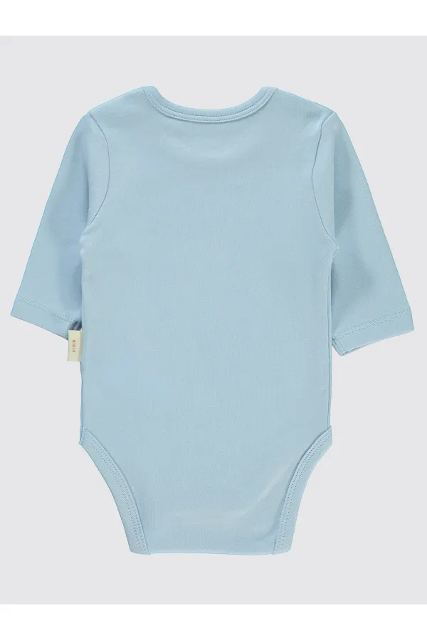 Bebek Çıtçıtlı Badi 0-24 Ay Mavi - Paket