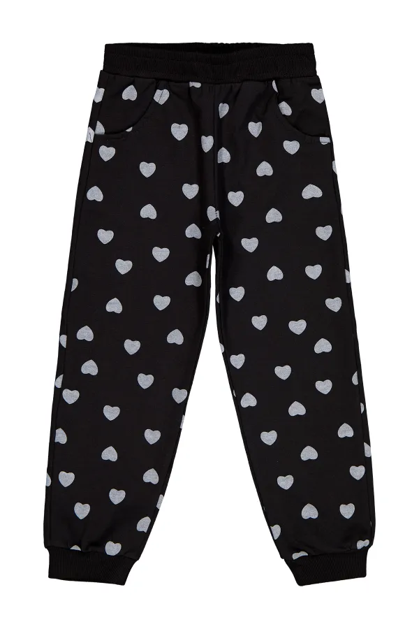 Bas de survêtement noir pour filles (6-9 ans) - Lot