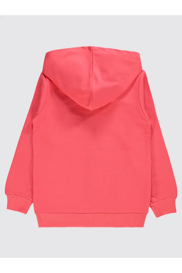 Gilet pour fille de 6 à 9 ans, corail coucher de soleil - Ensemble
