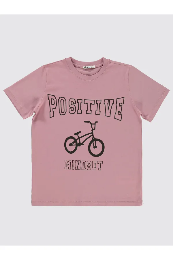 T-shirt garçon 10-13 ans Rose poudré - Emballage