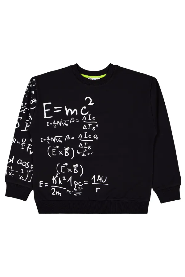 Erkek Çocuk Sweatshirt 10-13 Yaş Siyah - Paket