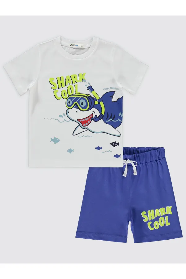 Ensemble pyjama garçon blanc 2-5 ans - Emballage