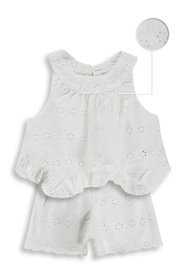 Bebek Takım 0-24 Ay Kırık Beyaz - Paket