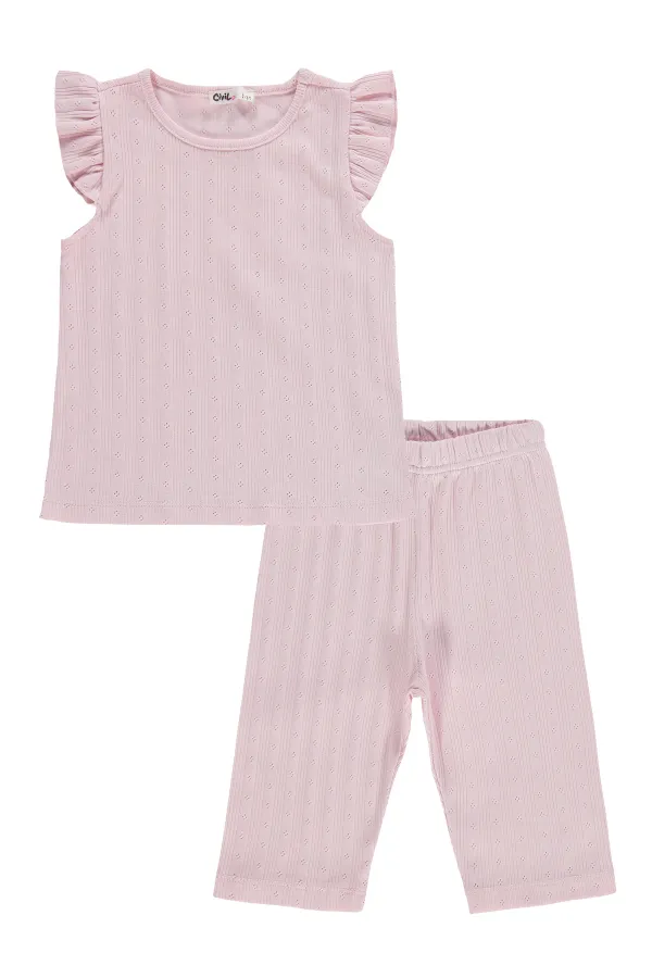 Kız Çocuk Pijama Takımı 2-5 Yaş Pembe - Paket