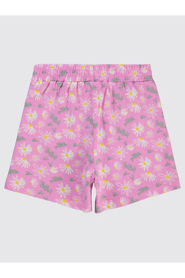 Kız Çocuk Şort 6-9 Yaş Fondan Pembe - Paket