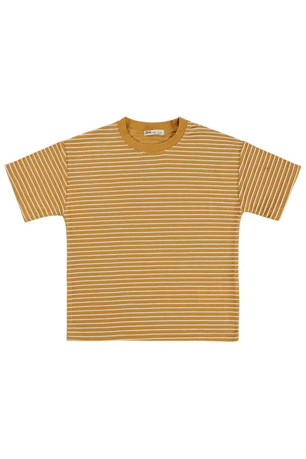 Boys' T-Shirt, Ages 6-9, Mustard - Pack