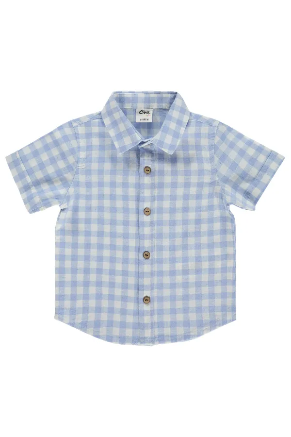 T-shirt bébé 0-24 mois bleu glacier - Lot