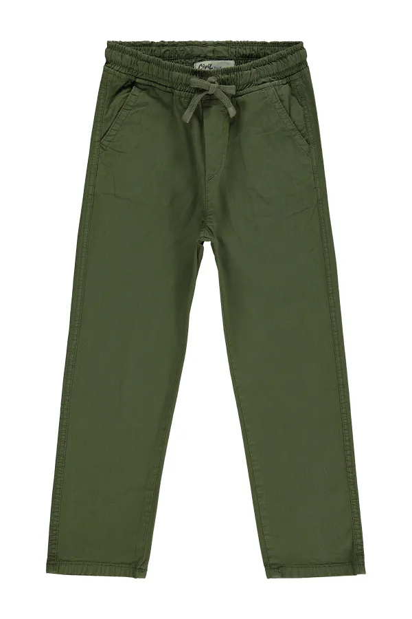 Boys' Trousers, Ages 10-13, Khaki - Pack