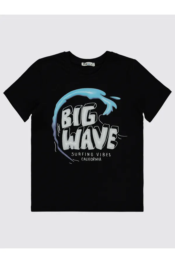 Lot de T-shirts noirs pour garçons de 10 à 13 ans