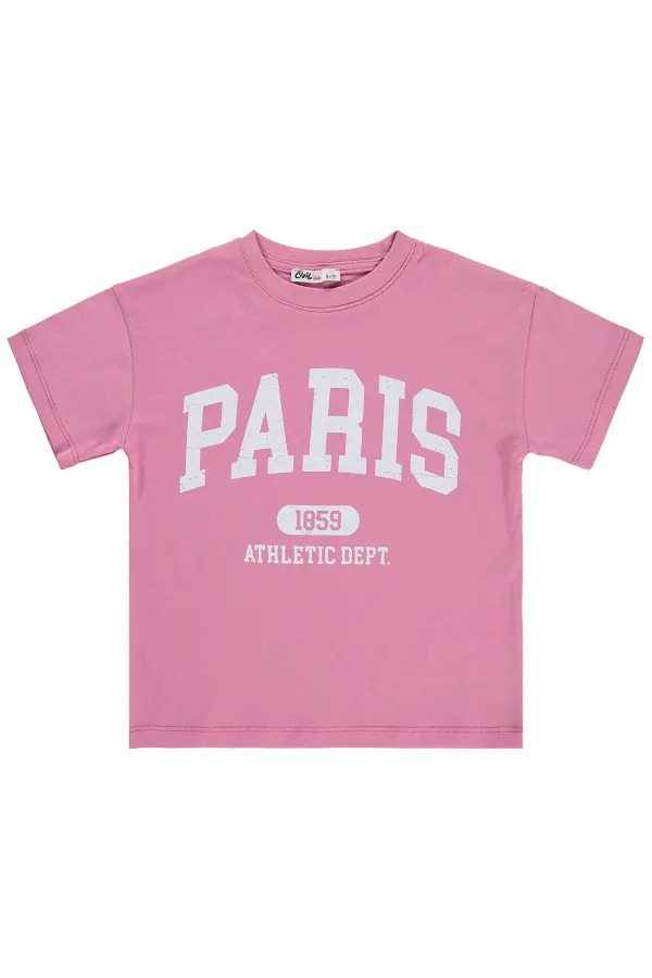 Girls' T-shirt, Ages 6-9, Rose Pink - Pack Girls' T-shirt, Ages 6-9, Rose Pink - Pack