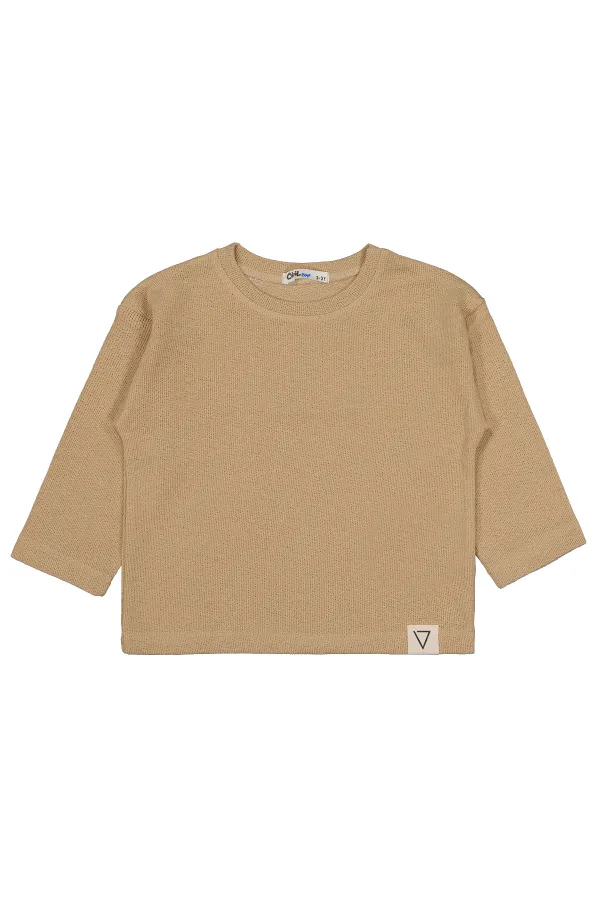 Sweat-shirt garçon beige 2-5 ans - Emballage