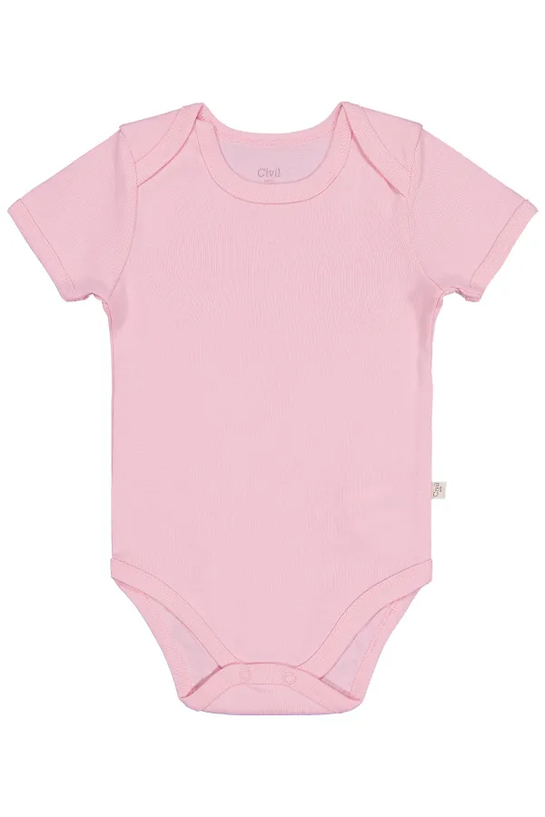 Bebek Çıtçıtlı Badi 0-24 Ay Pembe - Paket
