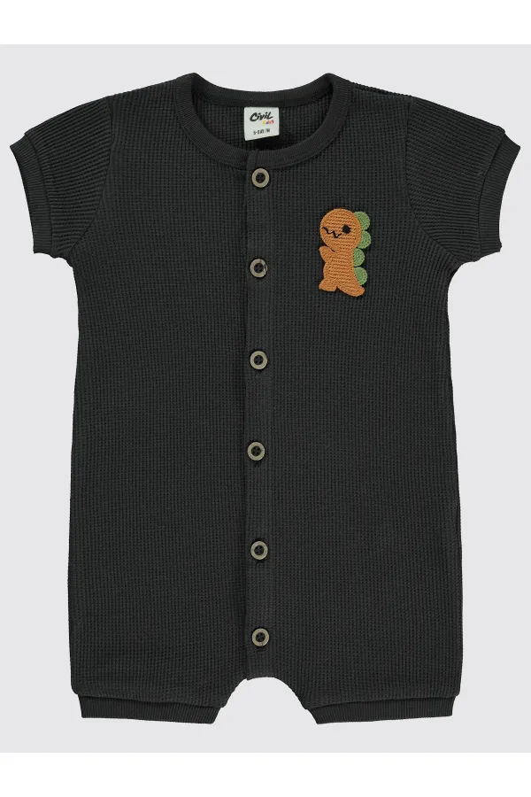 Grenouillères bébé 0-24 mois anthracite - Emballage