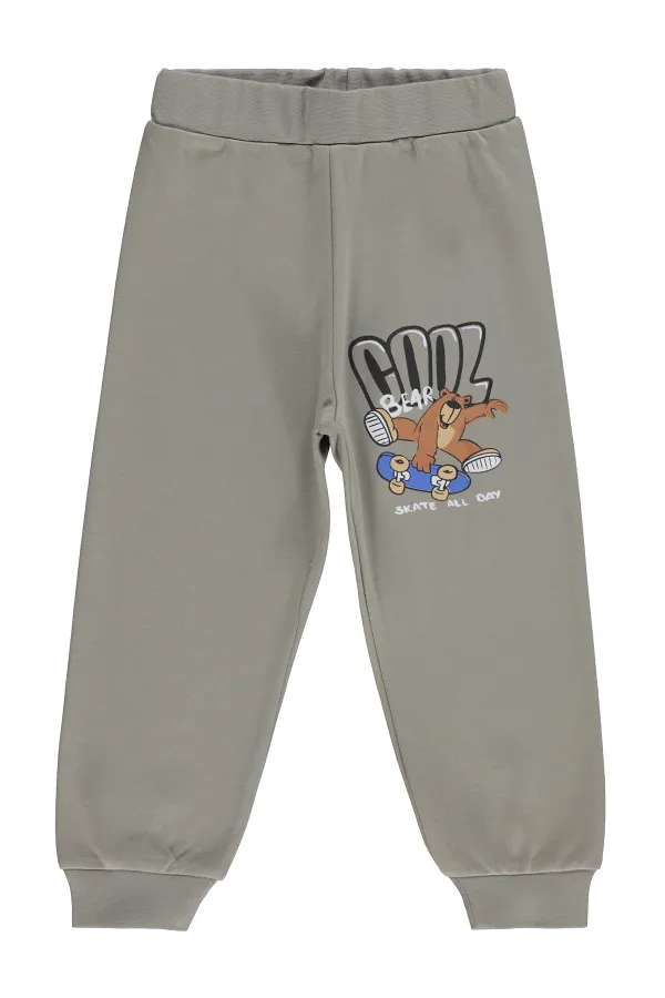 Pantalon de survêtement garçon Km 2-5 ans Gris clair - Lot