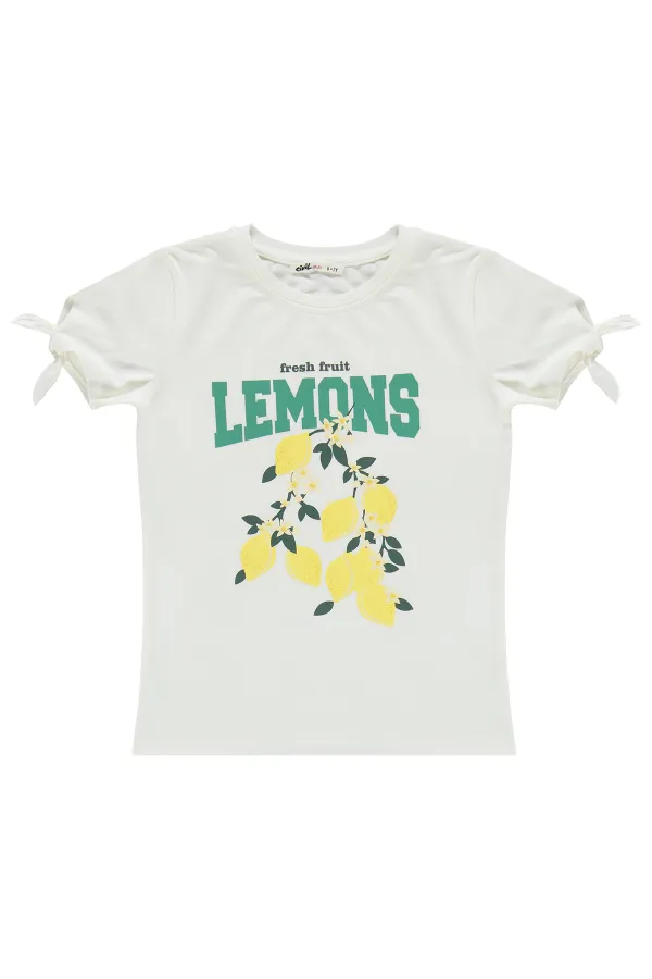 Kız Çocuk Takım 6-9 Yaş Kırık Beyaz-Sarı - Paket