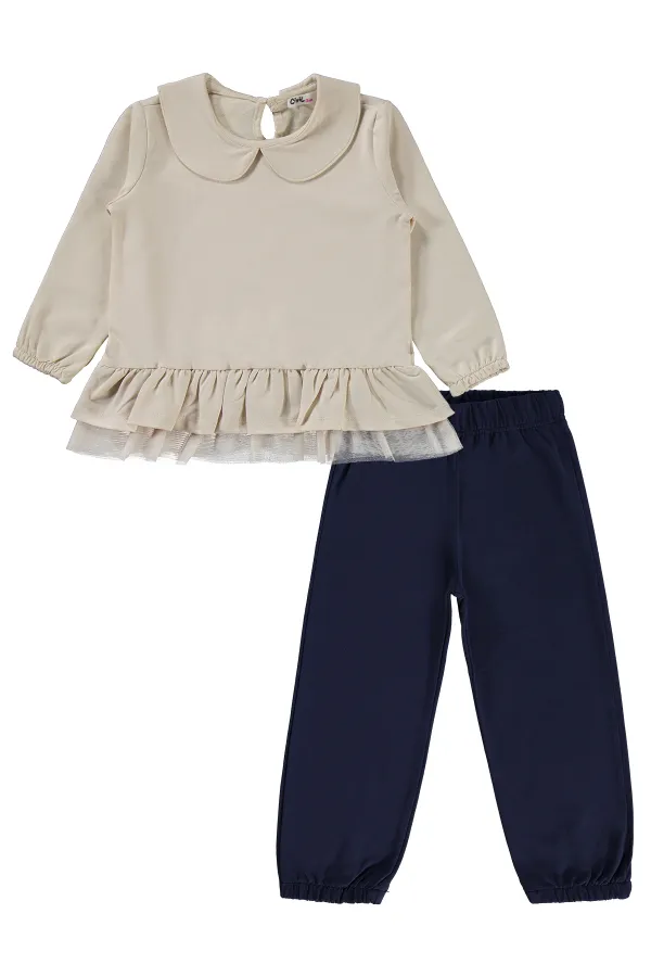 Ensemble pour filles de 2 à 5 ans, couleur ivoire - Emballage