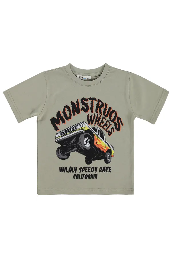 T-shirt garçon Km 2-5 ans Gris doux - Lot