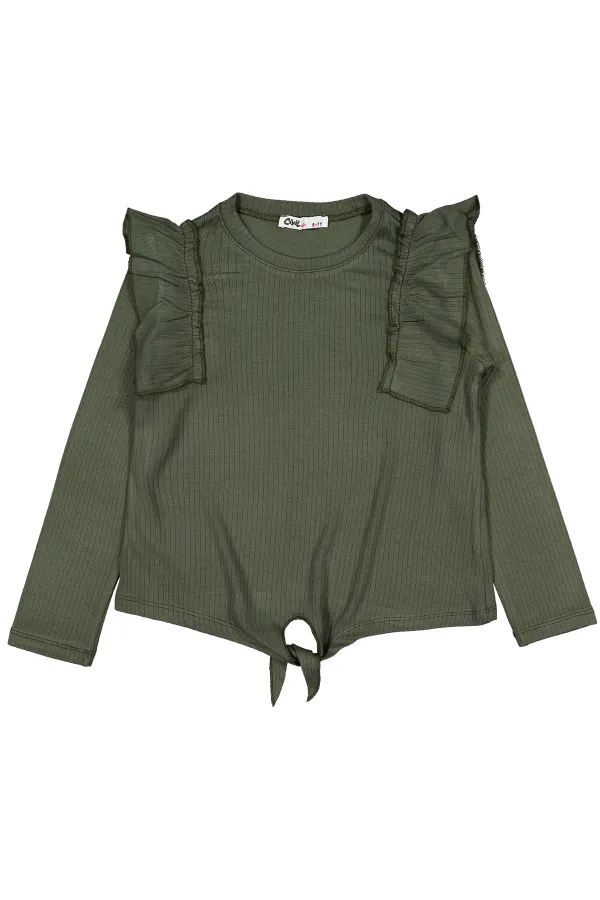 Girls Sweatshirt 6-9 Years Khaki - Package