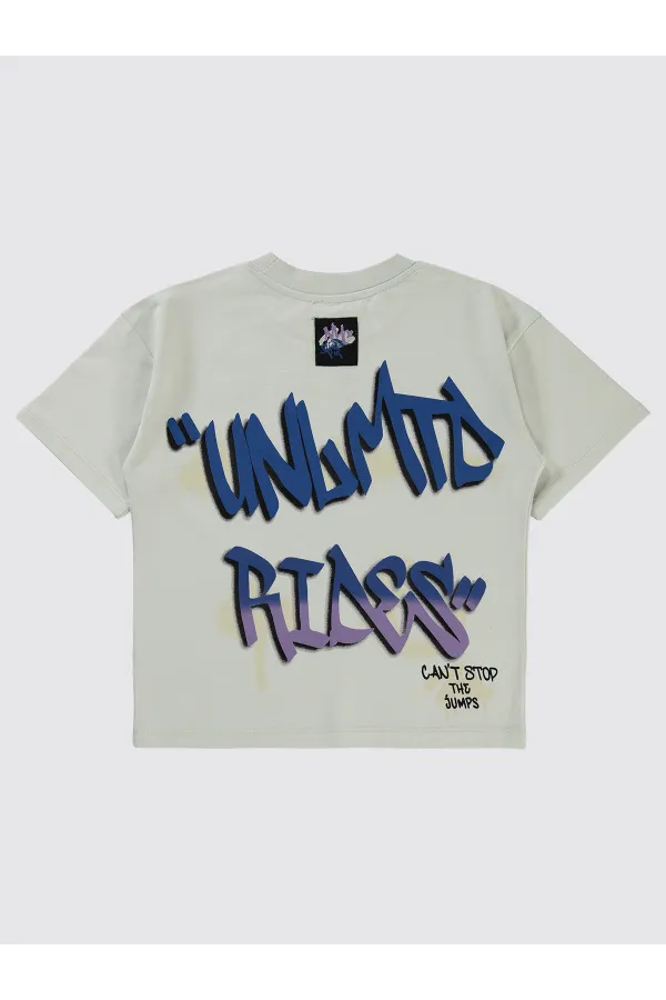 Boys T-Shirt 10-13 Years Old Light Gray - Package