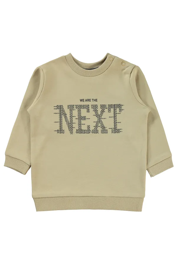 Baby Sweatshirt 0-24 Months, Light Brown - Pack