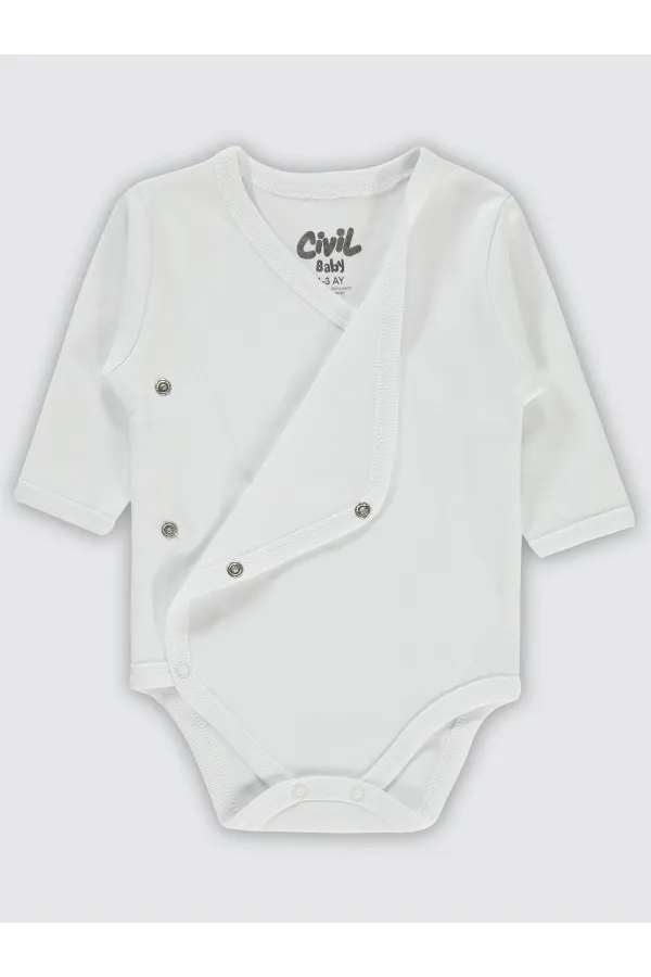 Body bébé à boutons-pression blanc 0-24 mois - Lot