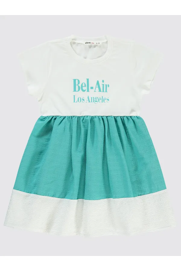 Kız Çocuk Jile ve Elbise 2-5 Yaş Yeşil - Paket