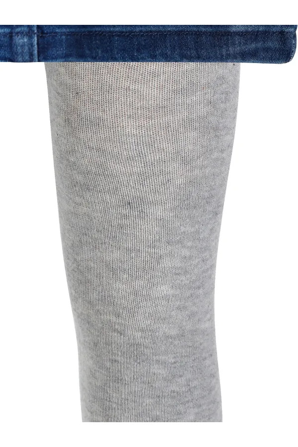 Kız Çocuk Külotlu Çorap 2-9 Yaş Gri - Paket
