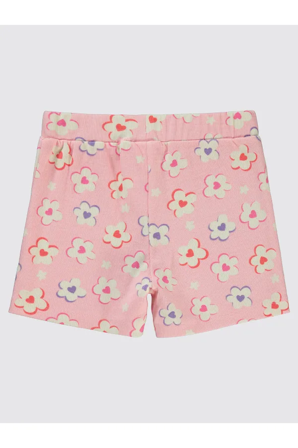 Kız Çocuk Şort 6-9 Yaş Pembe Şerbet - Paket