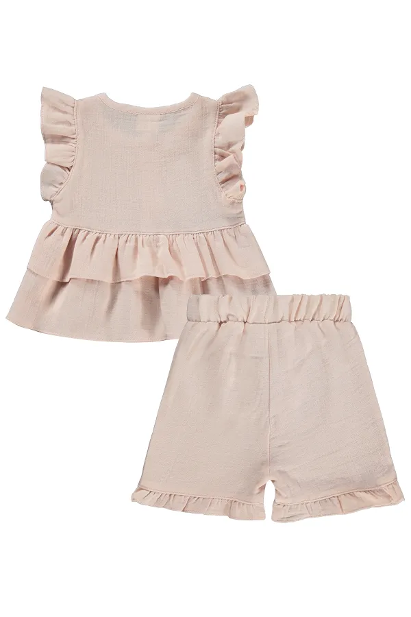 Bebek Takım 6-18 Ay Pudra - Paket