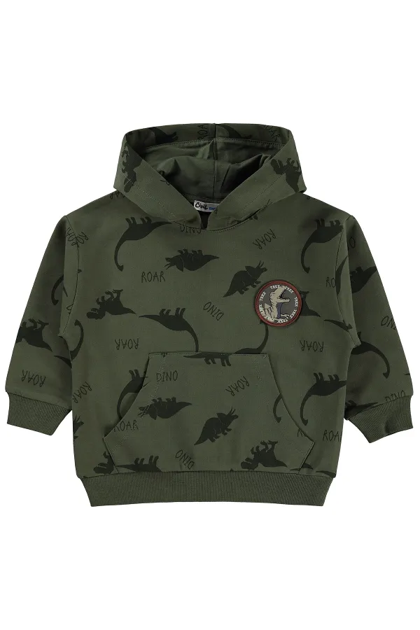 Erkek Çocuk Sweatshirt 2-5 Yaş Koyu Haki - Paket