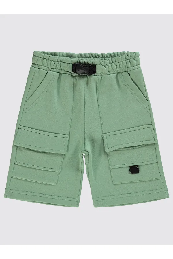 Capri garçon 6-9 ans, kaki doux - Emballage