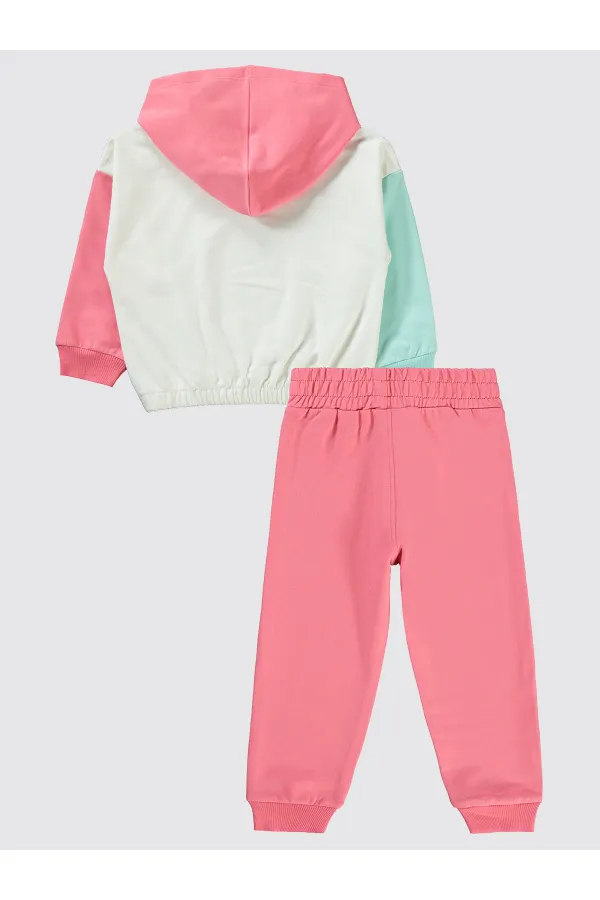 Kız Çocuk Eşofman Takımı 2-5 Yaş Koyu Pembe - Paket