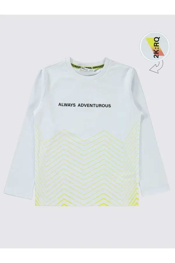 Sweat-shirt garçon blanc 6-9 ans - Lot