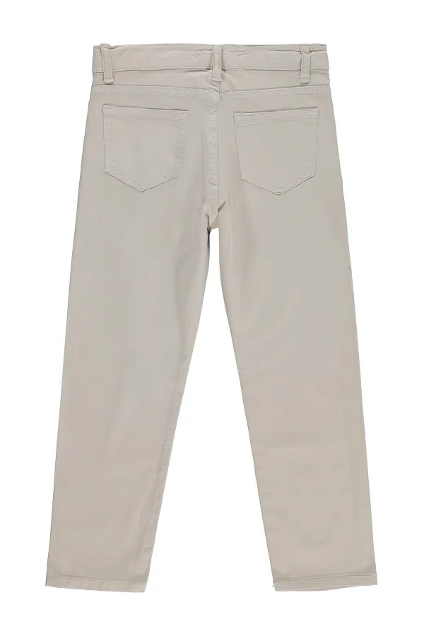 Pantalon garçon, 6-9 ans, couleur pierre foncée - Emballage