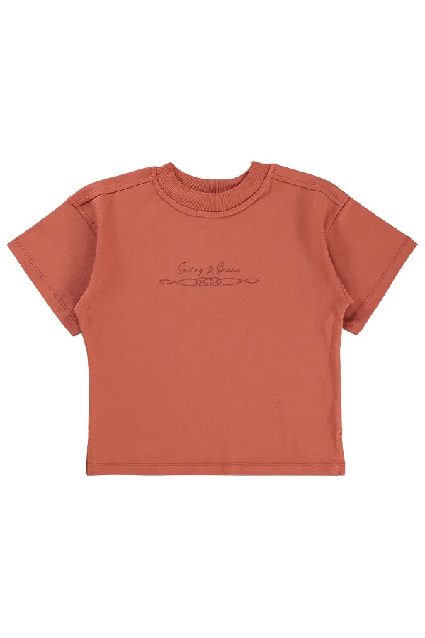 Boys T-Shirt 2-5 Years Old Dark Copper - Pack