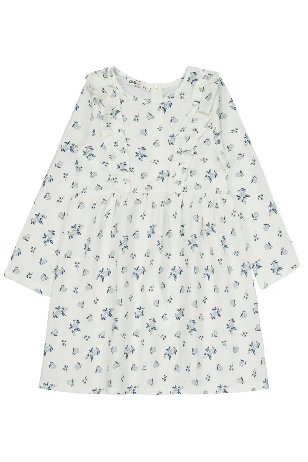 Ensemble gilet et robe pour fille de 6 à 9 ans, couleur écru - Pack