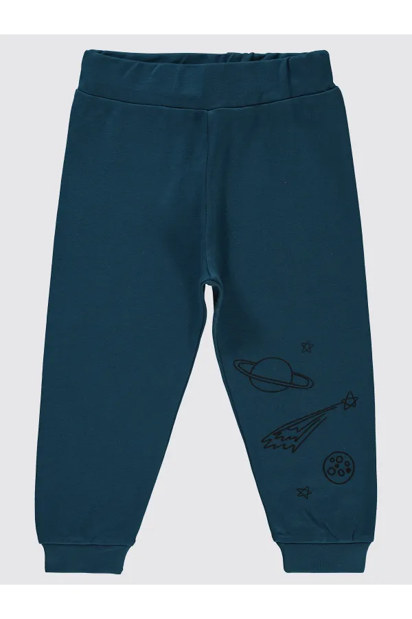 Erkek Çocuk Eşofman Altı 2-5 Yaş Petrol Yeşili - Paket