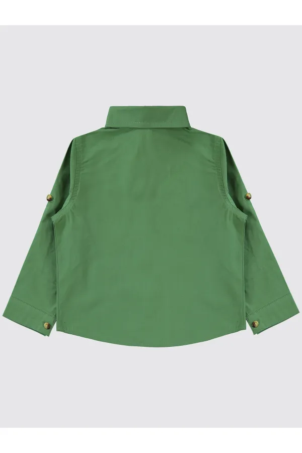 Chemise garçon 2-5 ans kaki clair - Emballage