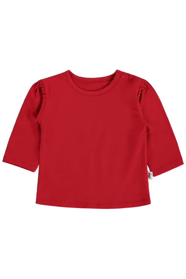 Bebek Sweatshirt 0-24 Ay Kırmızı - Paket