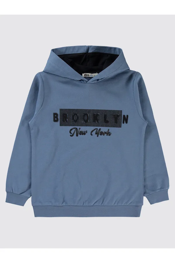 Sweat-shirt garçon 10-13 ans indigo - Emballage