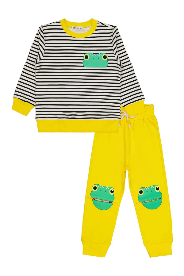 Erkek Çocuk Eşofman Takımı 2-5 Yaş Sarı - Paket