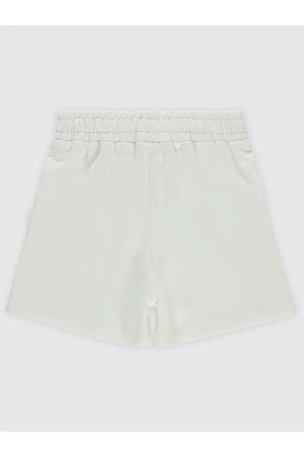 Kız Çocuk Şort 6-9 Yaş Ekru - Paket